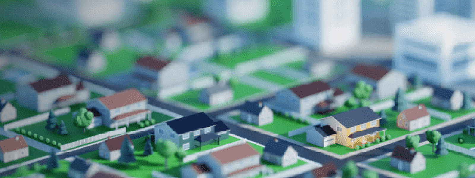 model of modern city green neighborhood parks 002