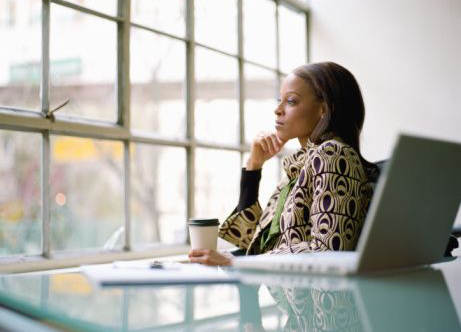 business woman thinking